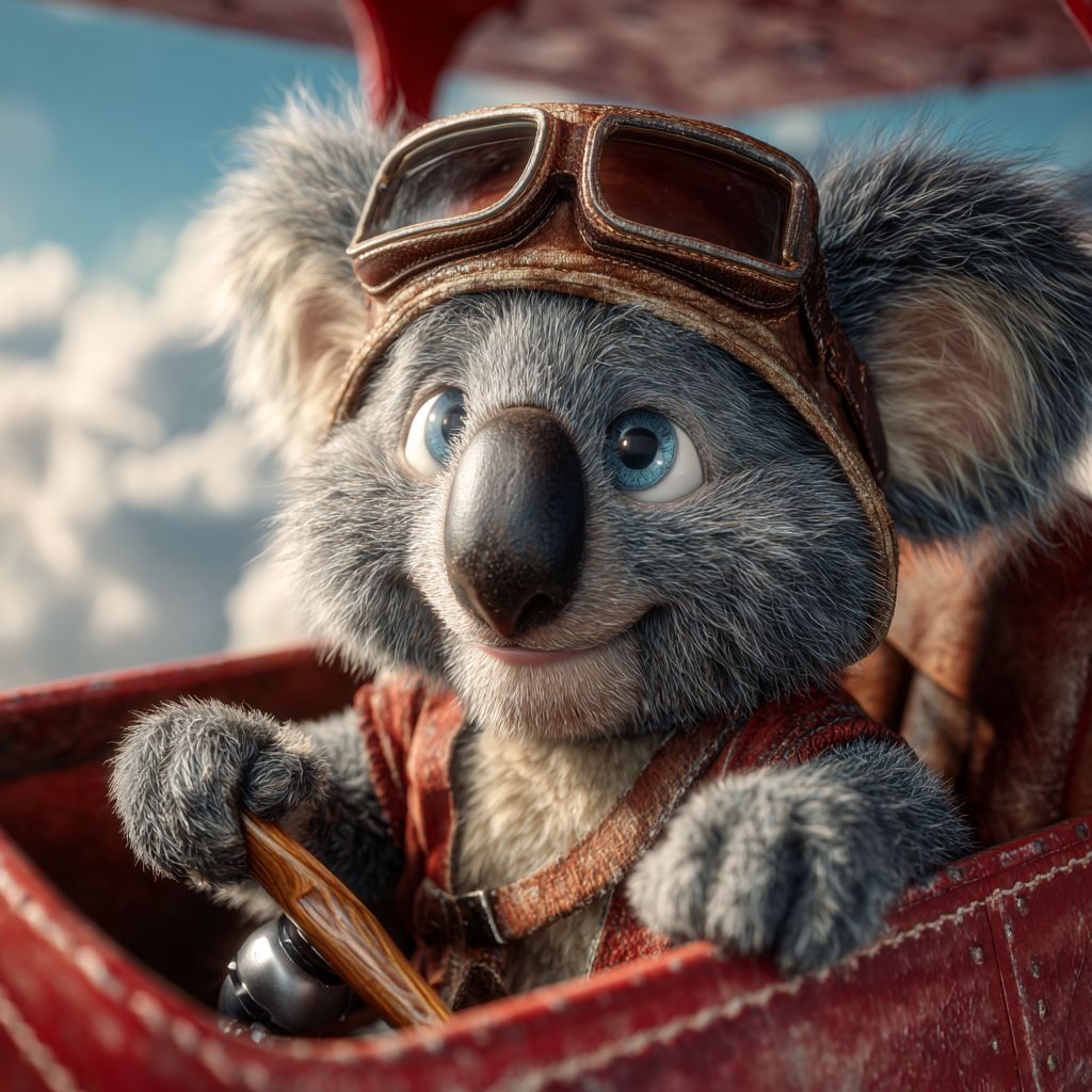 Play Aviator at KKK 786 and soar to victory. The KKK 786 casino koala mascot dressed as a pilot, flying a plane.